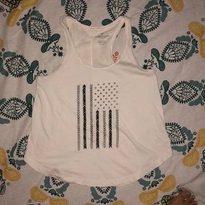 American Flag embroidered tank top